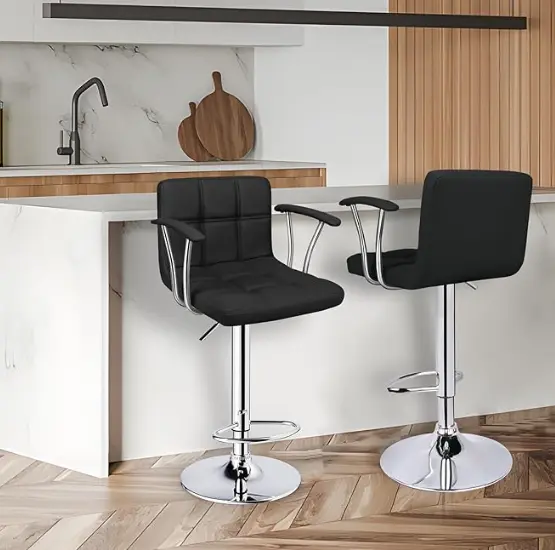 Modern kitchen counter swivel bar stools offering both comfort and functionality with a sleek design
