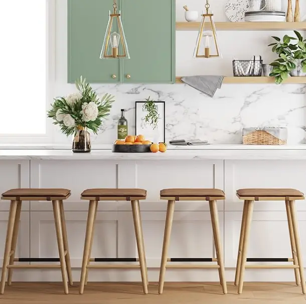 backless counter stools for kitchen offering extra space
