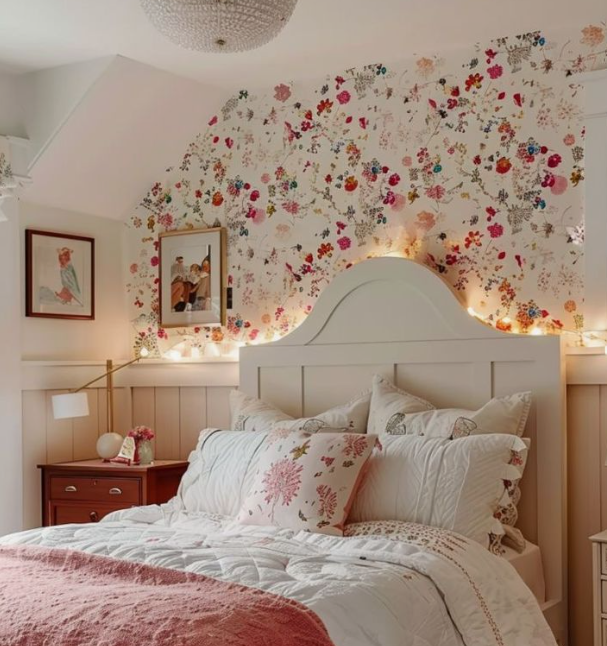 Floral bedroom design